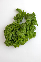 Fototapeta premium bunch of kale leaves on a white background