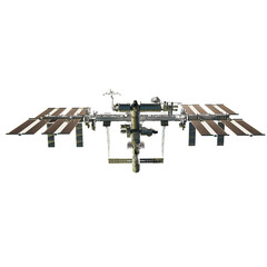International Space Station. 3D RENDERING. Elements of this image furnished by NASA. © Juan