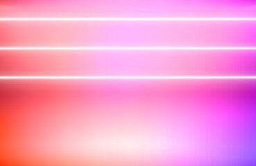 Neon glowing lamps on vivid background. 3d vector
