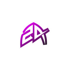 ZA cool logo design esport and gaming concept - obrazy, fototapety, plakaty