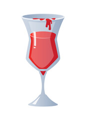Glass of blood - modern cartoon style object