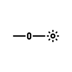 Black line icon for contrast