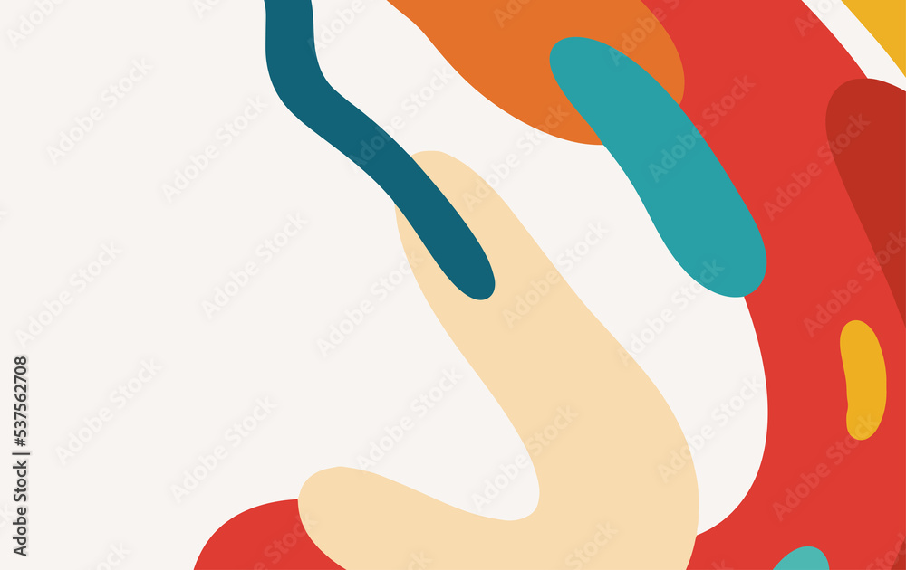 Aufkleber Abstract fluid background pattern in colorful shape design. Modern retro design style for poster, flyer, wallpaper and copy space
