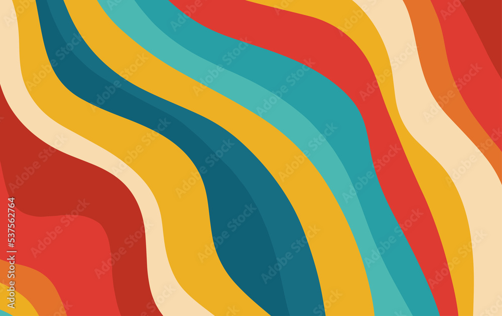 Aufkleber Abstract fluid background pattern in colorful shape design. Modern retro design style for poster, flyer, wallpaper and copy space