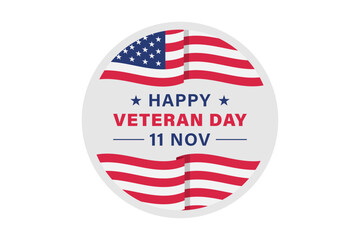 Veteran day vector badge
