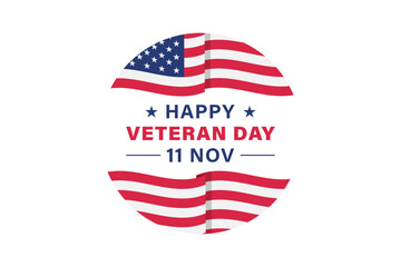 Veteran day vector badge