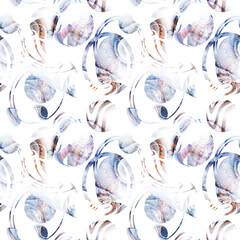 Trendy textile print. Abstract blue alcohol ink floral line art seamless pattern. Digital seamless wallpaper, fabric print, textile design. Can be used for scrapbook paper, wrapping paper, packaging.