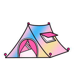 The colorful tent