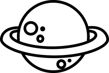 Planet black vector icon. simple glyph character.