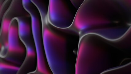 3d visualization abstraction of a color wave