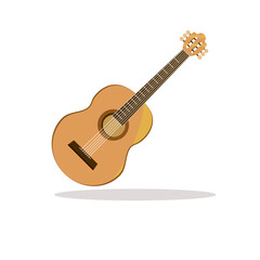 Art illustration icon logo music tools design concept symbol of guitar