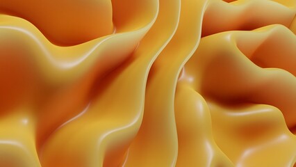 3d visualization abstraction of a color wave