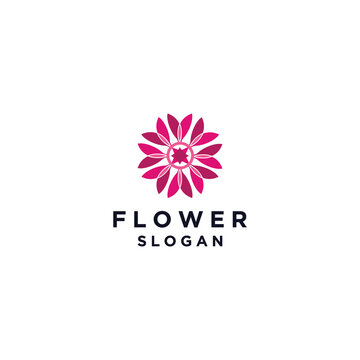 Flower logo icon vector image