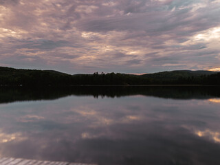 Sunset on lake
