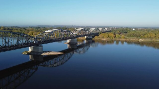 The city of Grudziadz - the longest road and rail bridge in Poland.