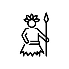 Black line icon for savage 