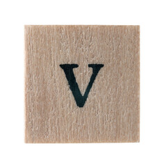 letter V uppercase alphabet wood png photo