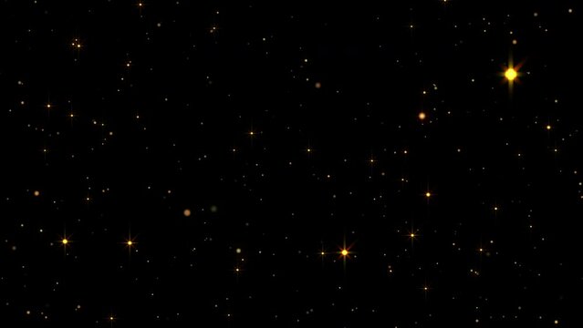 Sparkling stars on black background video