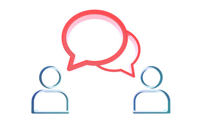 Talk bubble speech icon. Hand holding blank