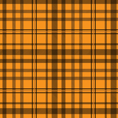 Seamless tartan plaid pattern in Orange Color.