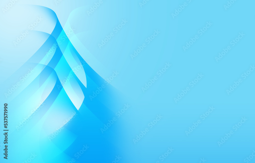 Fototapete abstract soft light blue background with curve pattern graphics gradient color for illustration wall