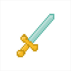 art illustration draw artwork pixel character icon symbol design concept set of sword warrior