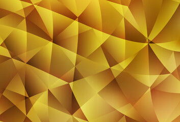 Fototapeta premium Dark Yellow vector polygonal background.