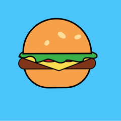 burger food and meal or sandwich