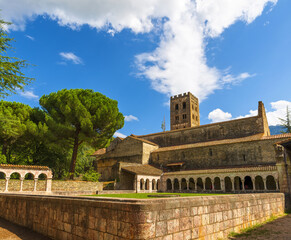 Naklejka premium Abbaye de Saint-Michel de Cuxa,Pyrénées-Orientales,Occitanie,France.