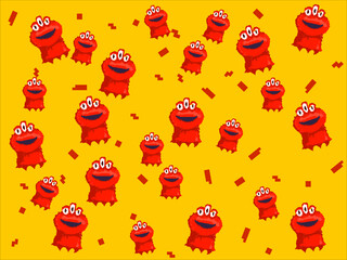 art illustration draw artwork background pixel character icon symbol design concept pattern set of monster alien 