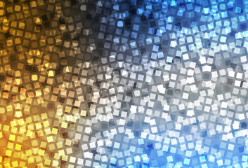 Light Blue, Yellow vector template with rhombus.