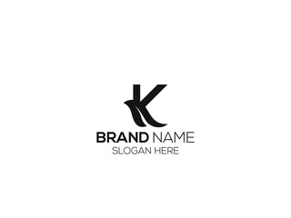 K letter monogram logo