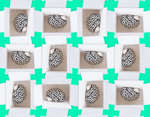 Brain in a box repetitions background