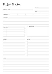 Project tracker template