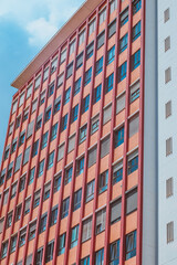Obraz premium Apartment building in orange colour