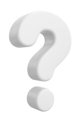 Question mark sign. 3D illustration.