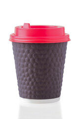 Paper coffee cup with lid