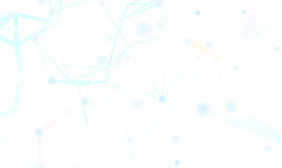 Abstract network of physical devices on the Internet using a network connection with statistics numbers 3d illustration