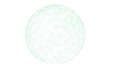 Global network. Blockchain. 3D illustration. Neural networks and artificial intelligence. Abstract