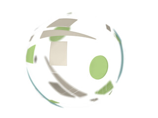 Abstract network of physical devices on the Internet using a network connection with statistics numbers 3d illustration