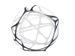 Obraz premium Neural network concept. Connected cells with links.