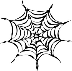 Halloween hand drawn black web. PNG ink doodle illustration