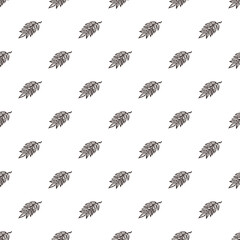 Seamless pattern with hand drawn ash leaves. Suitable for packaging, wrappers, fabric design. PNG ink illustration