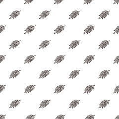 Seamless pattern with hand drawn ash leaves. Suitable for packaging, wrappers, fabric design. PNG ink illustration