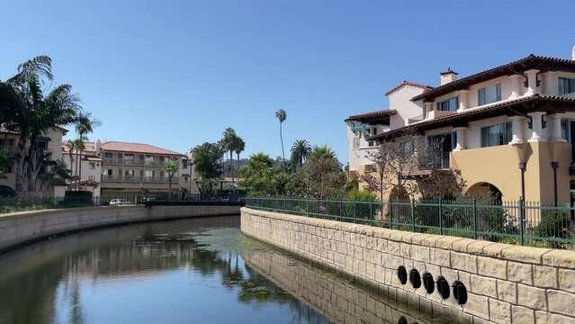 Mission Creek River in Santa Barbara, California.
