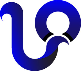 logo in blue and black L O