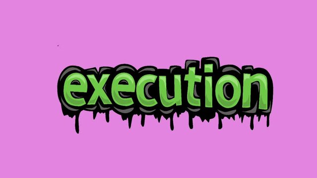 Pink screen animation video written EXECUTION
