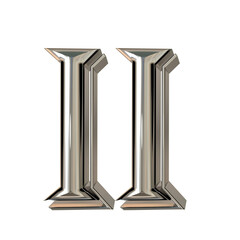 Gold Roman numerals. number 2