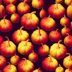 illustrated autumn harvest pumpkin background.	
