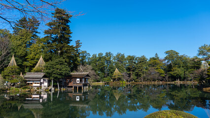 Fototapeta na wymiar 日本庭園とリフレクション Japanese garden and reflection